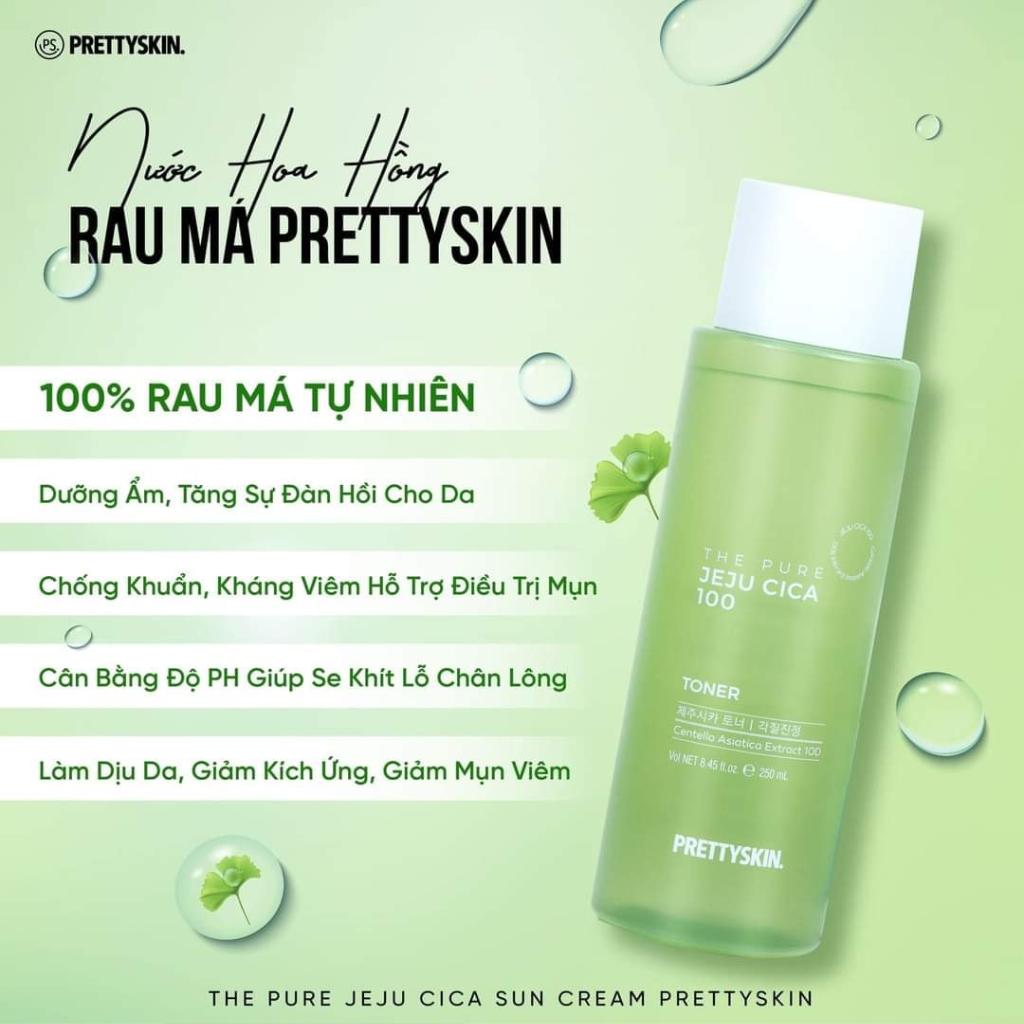 Prettyskin Nước Cân Bằng  Jeju Cica Toner 250ml