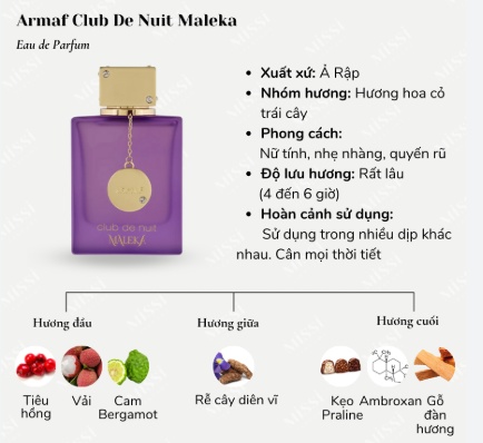 (Chiết Hãng) Armaf Club De Nuit Maleka 10ml