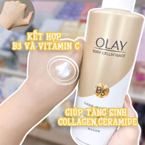 Set Sữa Tắm Olay B3 Vitamin C 500g + Lotion B3 30g (Bản Trung)