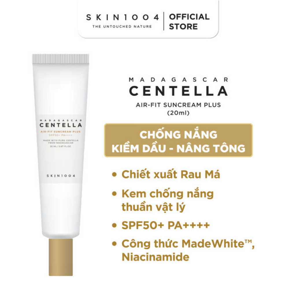 Skin1004 Kem Chống Nắng Madagascar Centella Air Fit SunCream Plus 20ml