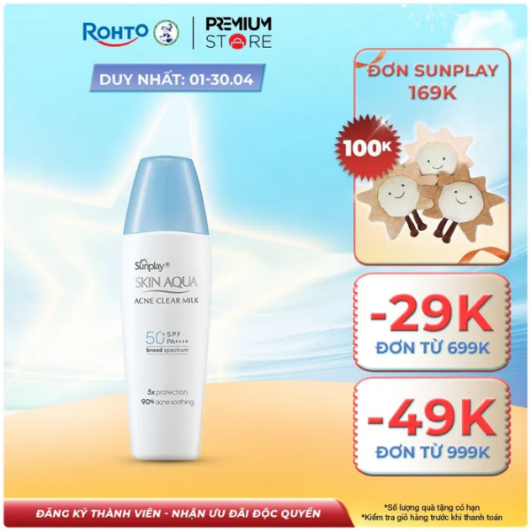 Sunplay Sữa Chống Nắng Skin Aqua Acne Clear Eco Việt Nam 25g