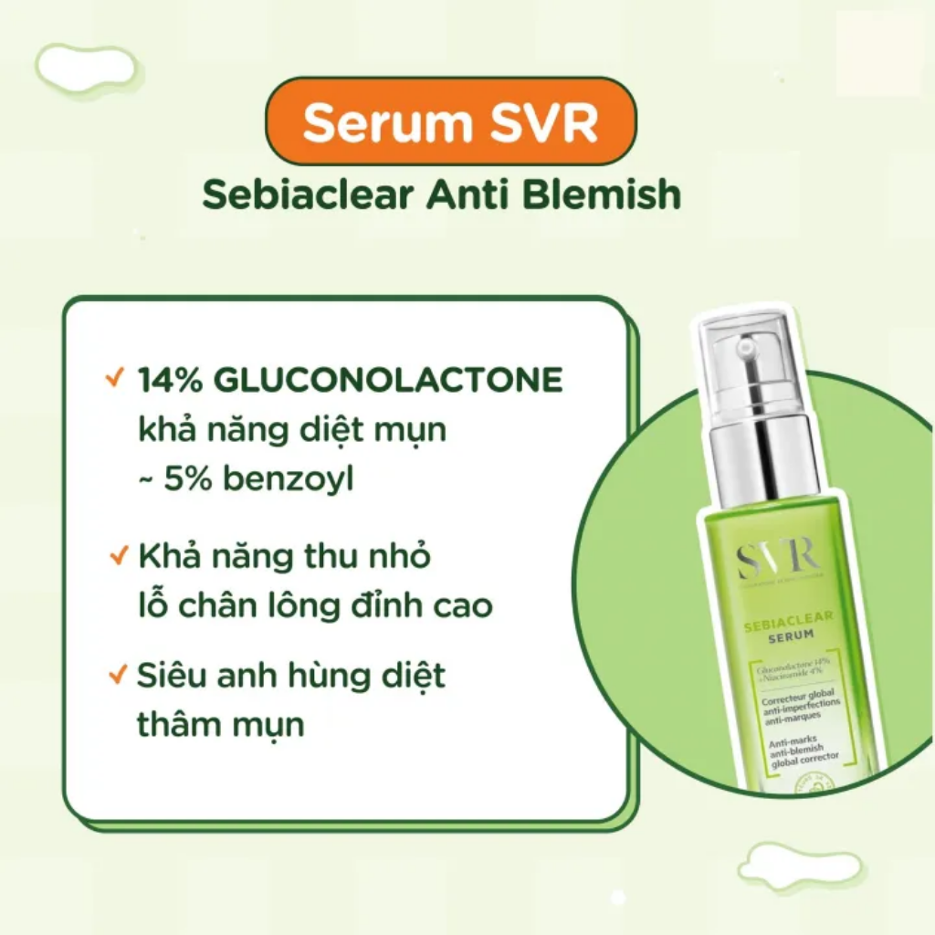 SVR Tinh Chất Cho Da Mụn Sebiaclear Serum 30ml