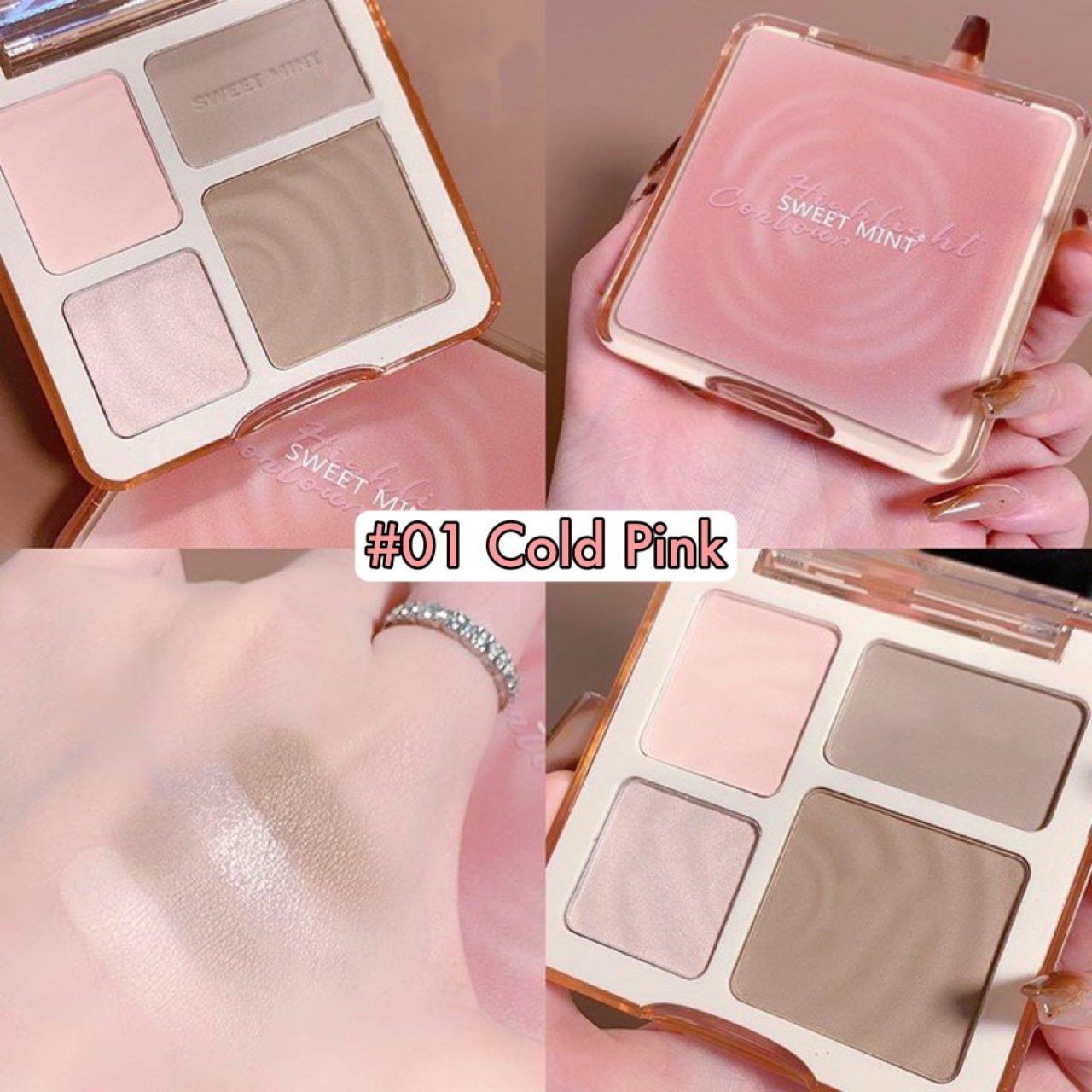 SWEET MINT Bảng Tạo Khối 4 ô Highlight Contour
