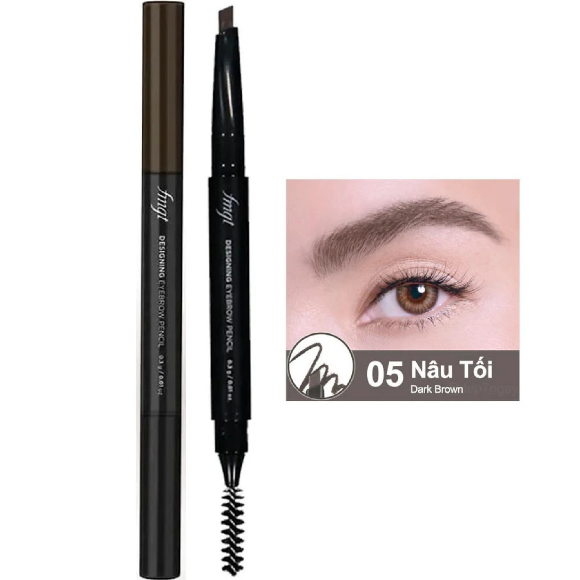 The Face Shop Kẻ Mày Designing Eyebrow Pencil - 05 Dark Brown