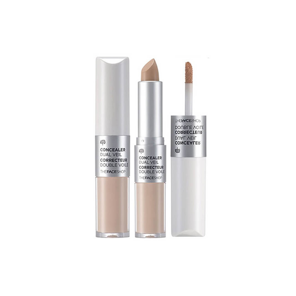 DL 10/2026 - The Face Shop Kem Che Khuyết Điểm 2 Đầu Concealer Dual Veil Correcteur