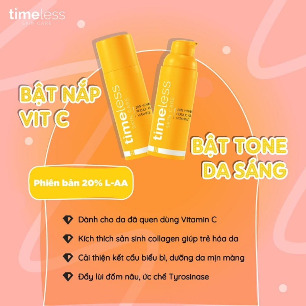 Timeless Tinh Chất 20% Vitamin C + E + Ferulic Acid 30ml