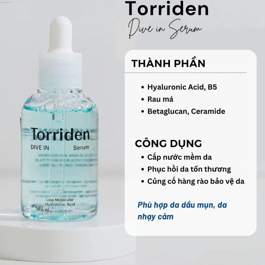 Torriden Tinh Chất Dive-in Hyaluronic Acid Serum 50ml