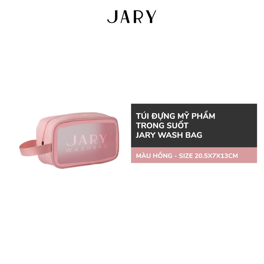 TÚI ĐỰNG MỸ PHẨM TRONG SUỐT JARY WASH BAG SIZE S - MÀU ĐEN