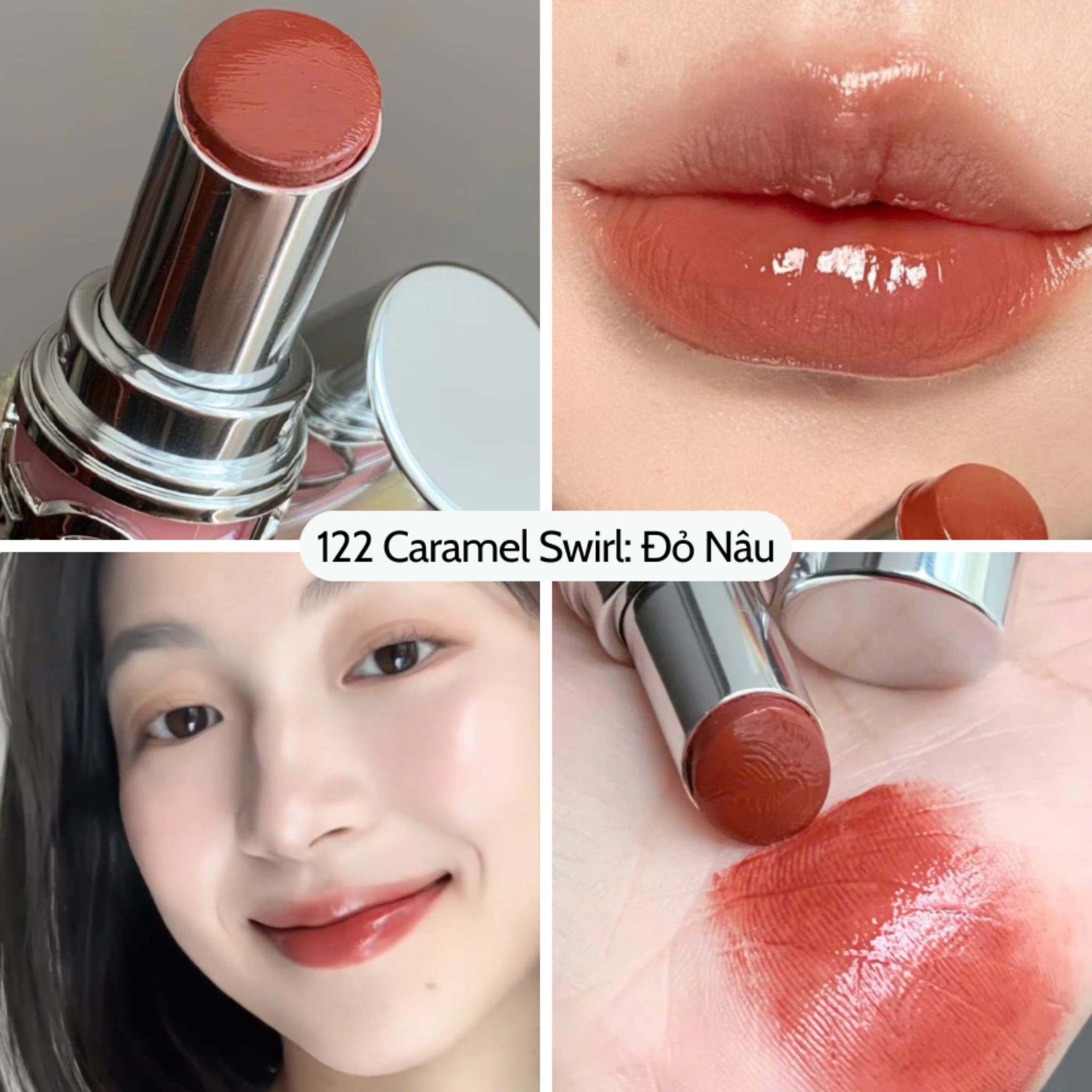 YSL Son Dưỡng Loveshine Candy Glow - 122 Caramel Swirl