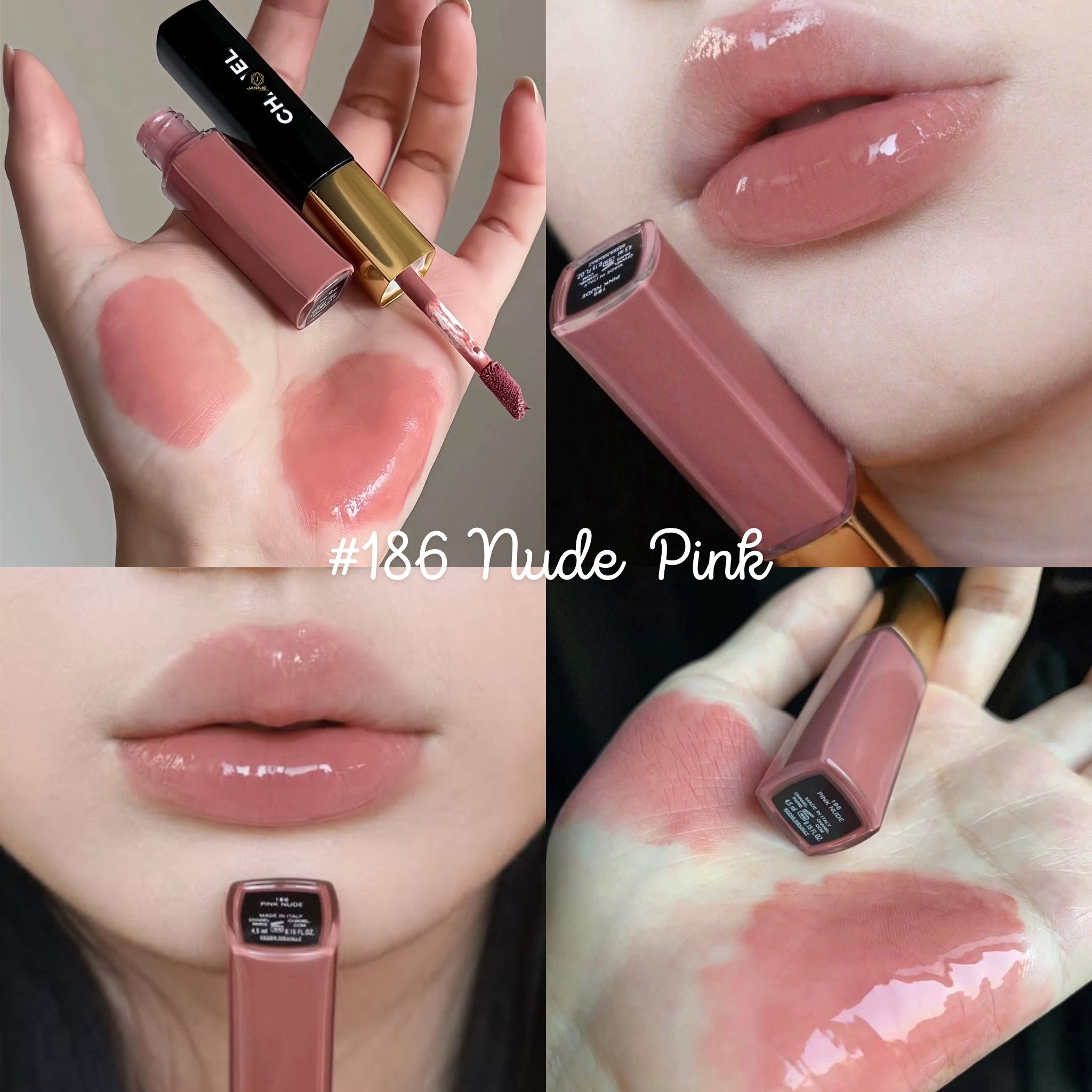 Chanel Son Kem 2 Đầu Rouge Duo - 186 Pink Nude