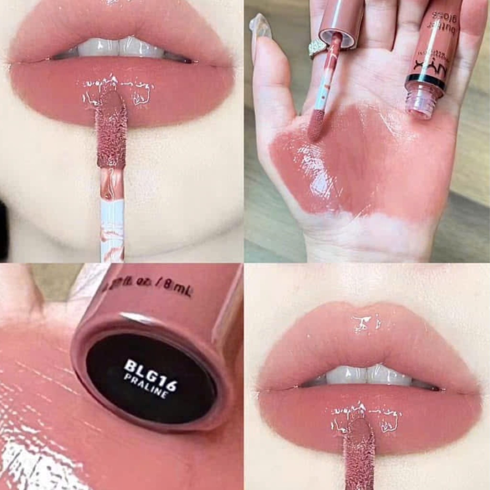 NYX Butter Gloss 8ml - BLG16 Praline