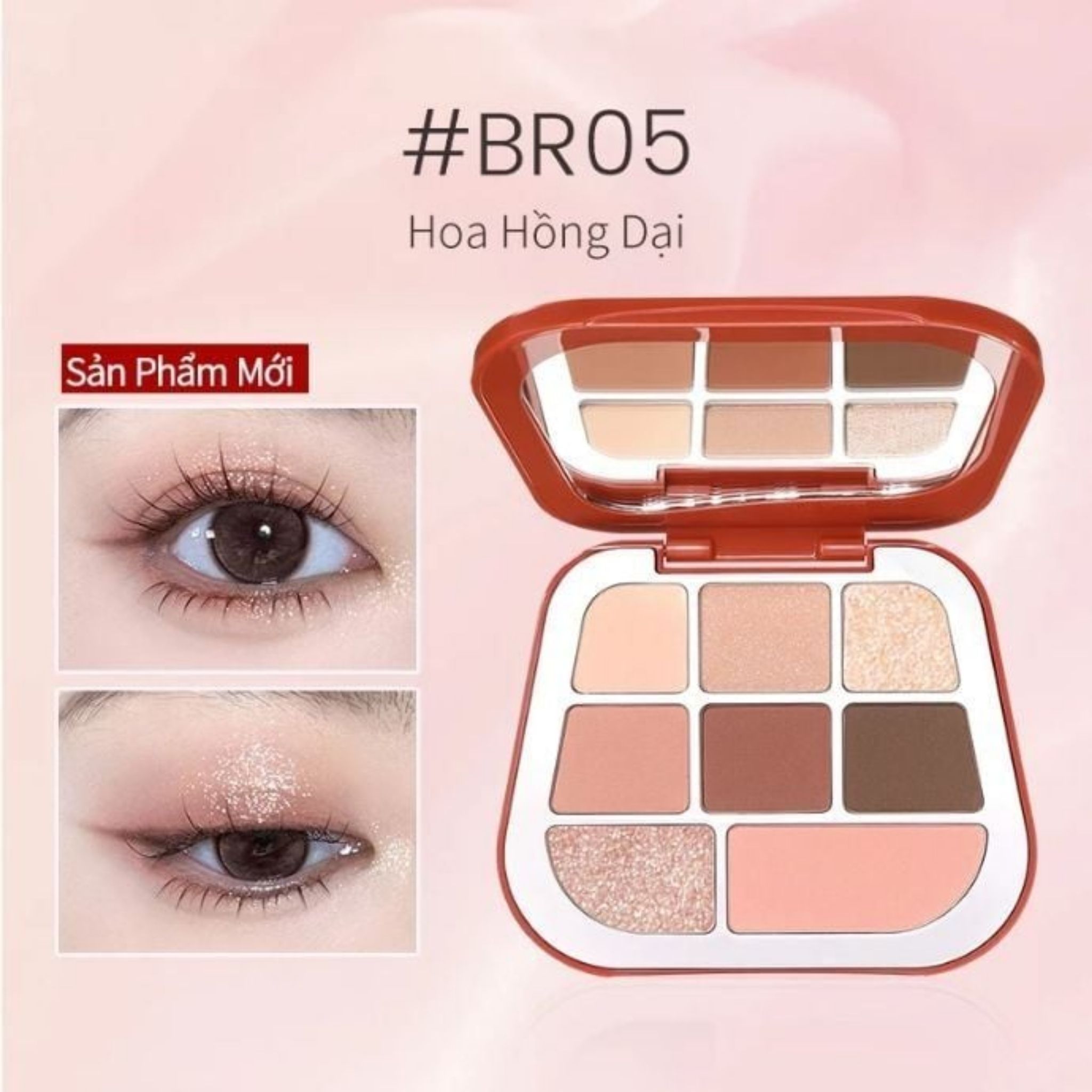 Focallure Bảng Phấn Mắt 8 Ô Pressed Powder Palette - BR02