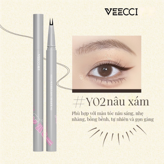 VEECCI Bút Kẻ Mắt Phẩy Sợi - #Y02