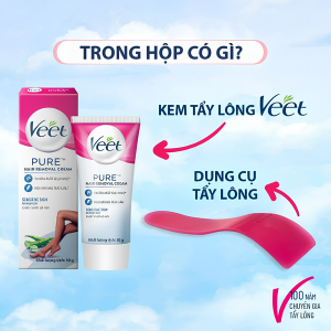 Veet Kem Tẩy Lông Pure Hair Removal Cream - Xanh Dương