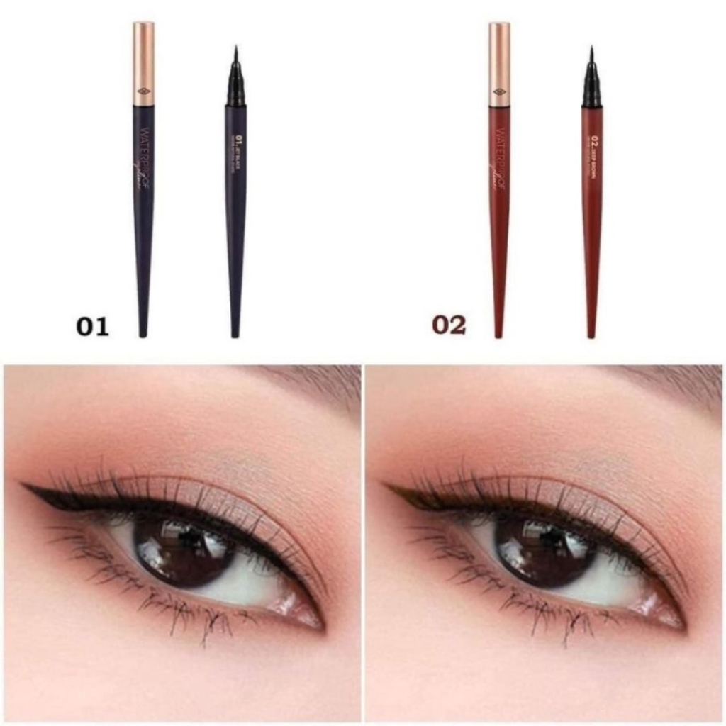 VM24-02 VACOSI NATURAL STUDIO WATERPROOF EYELINER #02 Deep Brown - Mắt nước Waterproof siêu lì #02 Nâu
