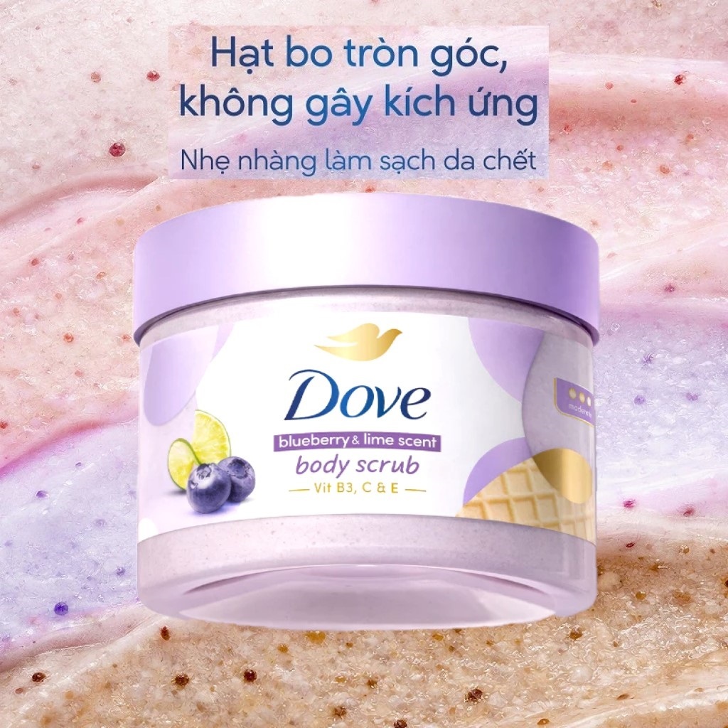 Dove Tẩy Tế Bào Da Chết Đường Nâu 280g (Bản mới)