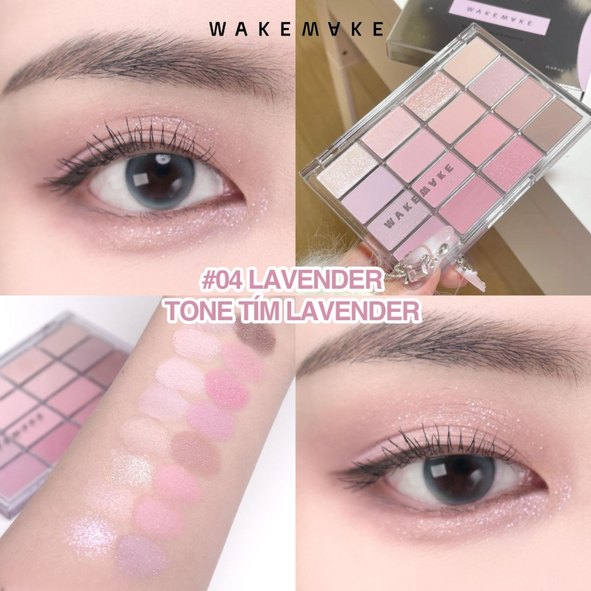 Wakemake Bảng Mắt Soft Blurring Eye Palette Special Set 16 Ô 14G D/C