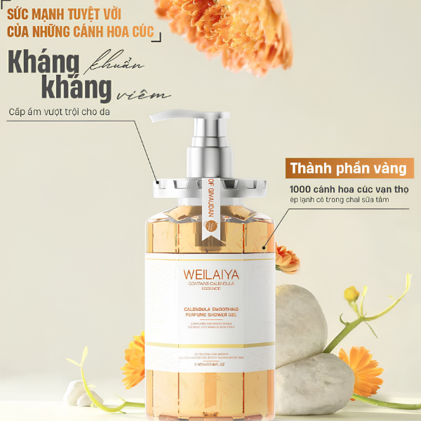Weilaiya Sữa Tắm Contains Calendula Essence Shower Gel Mini