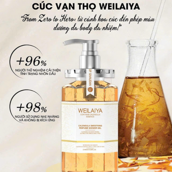 Weilaiya Sữa Tắm Contains Calendula Essence Shower Gel Mini