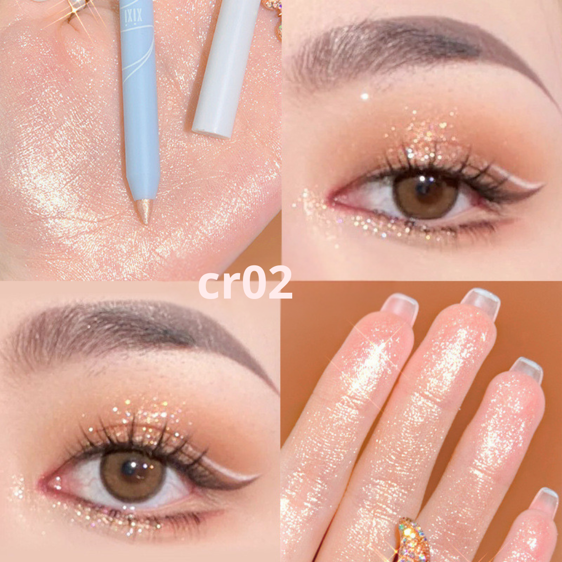 XIXI Bút Nhũ Bắt Sáng Lying Silkworm Pen