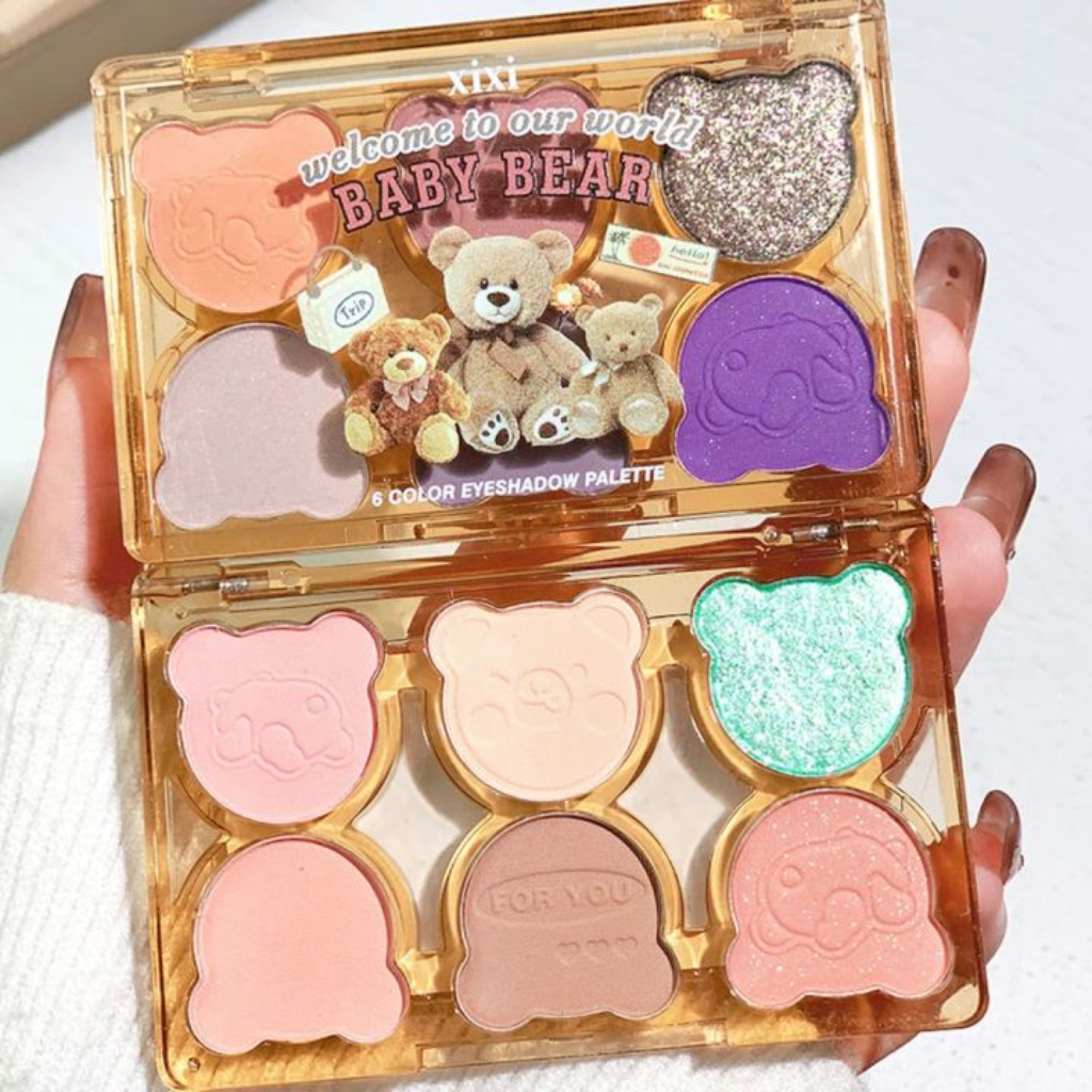 Xixi Phấn Mắt Work Bears 6 Color Eyeshadow Pallete
