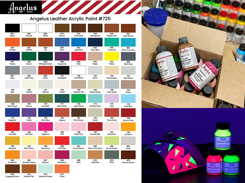 [BẢNG MÀU] - Tổng hợp bảng màu sản phẩm Angelus (Standard, Neon, Metallic,...)