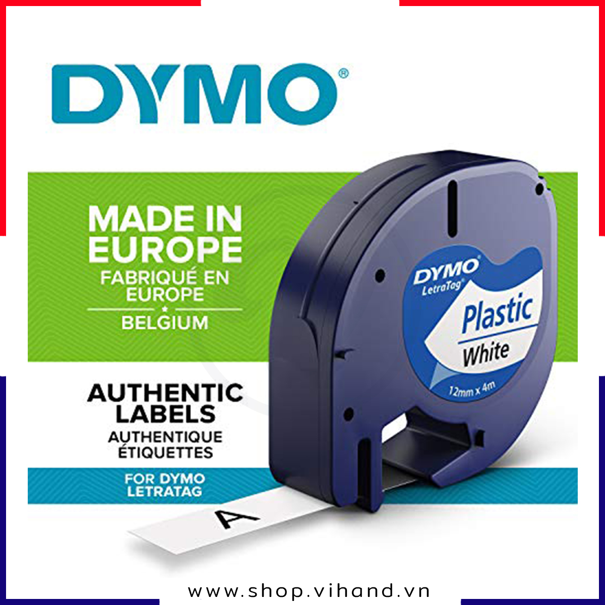 Cuộn nhãn dán Dymo (LT) nhựa Polyester dùng cho máy LetraTag