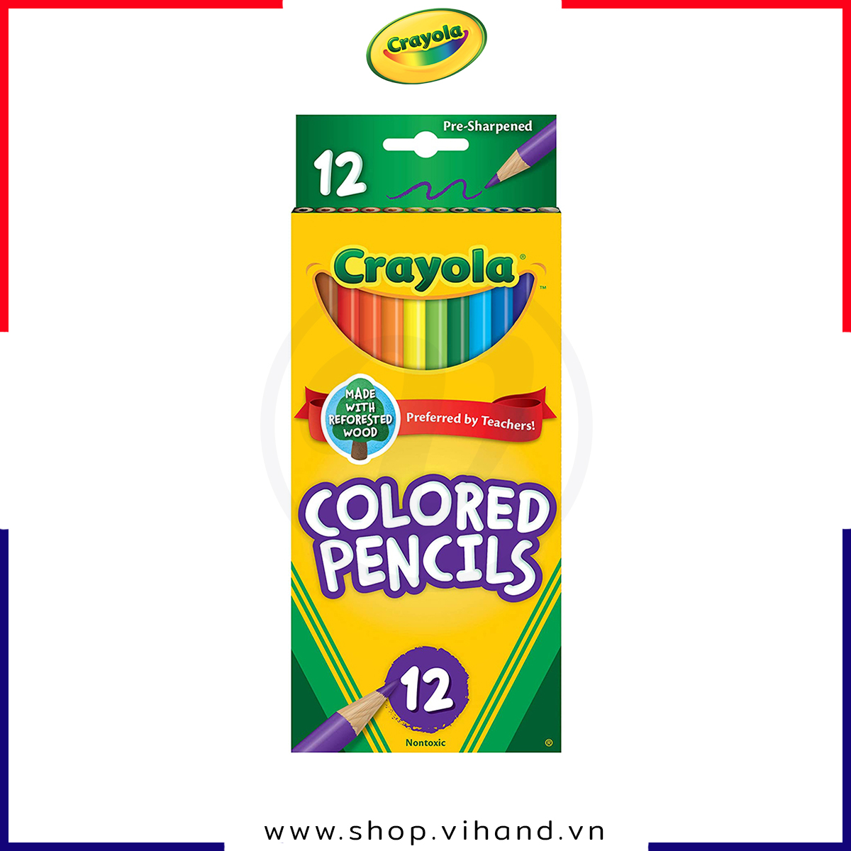 Bộ Bút Chì Màu Cho Bé Tập Vẽ Tranh Crayola Colored Pencils - 12 Màu