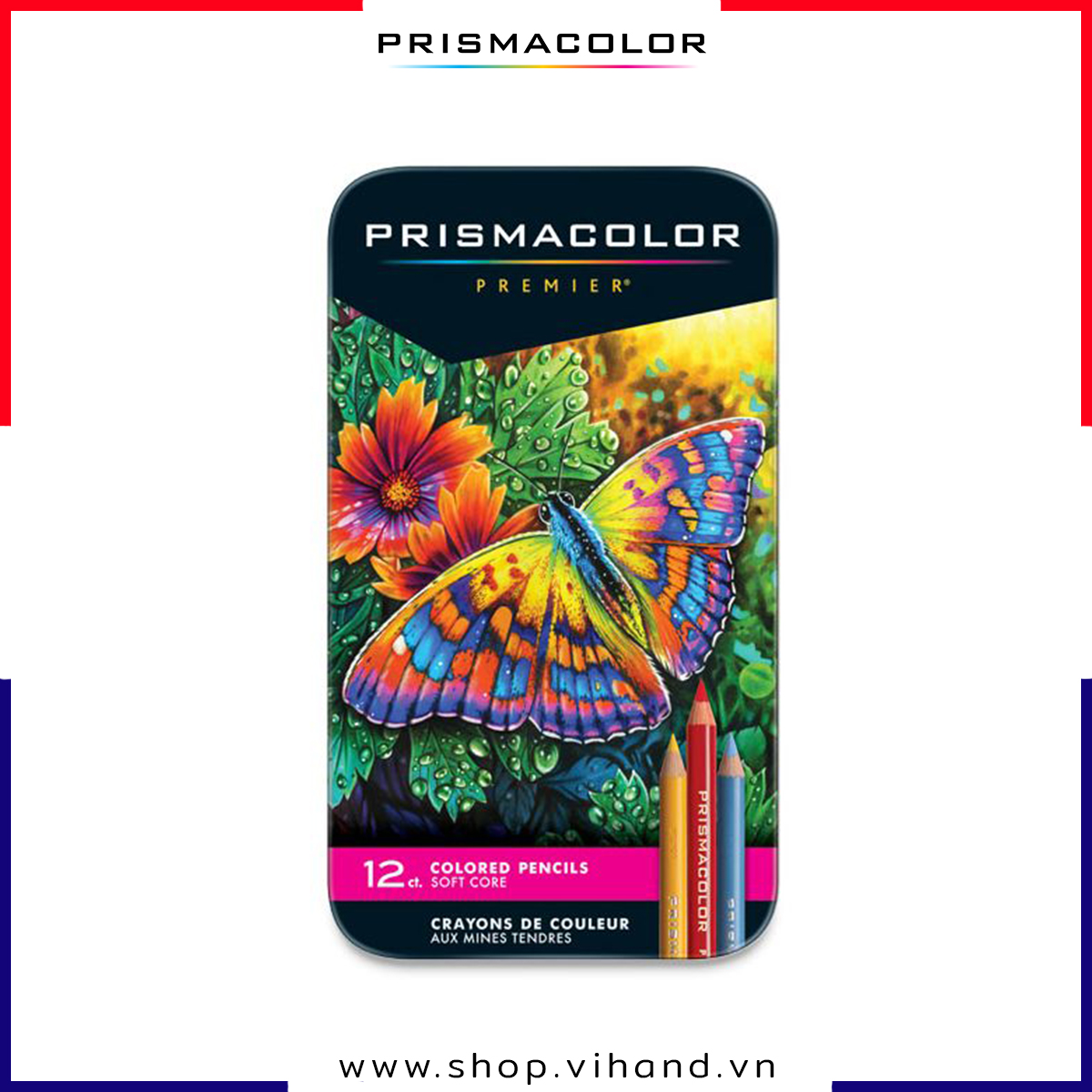 Bộ bút chì màu Prismacolor Premier Soft Core 12 màu Hộp thiếc