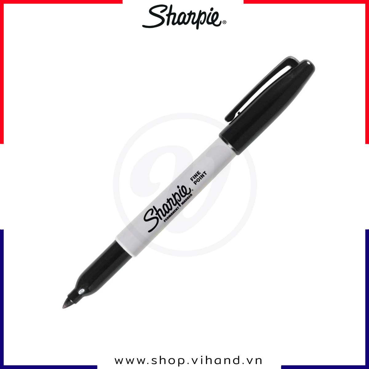 Bút Lông Dầu Vẽ Đa Chất Liệu Sharpie Fine Point 0.9Mm - Đen (Black)