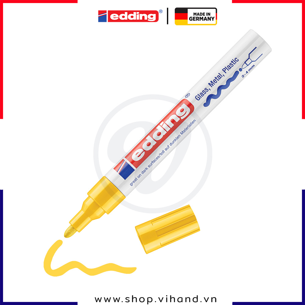 Bút sơn công nghiệp mực gốc dầu Edding 750 Paint Marker Yellow