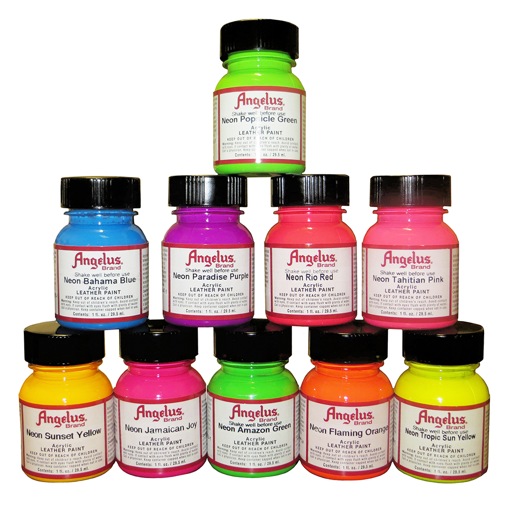 Angelus Acrylic Leather Paints 29.5ml Preparer 2 Piece COMBO 48 Colors to  Choose From 