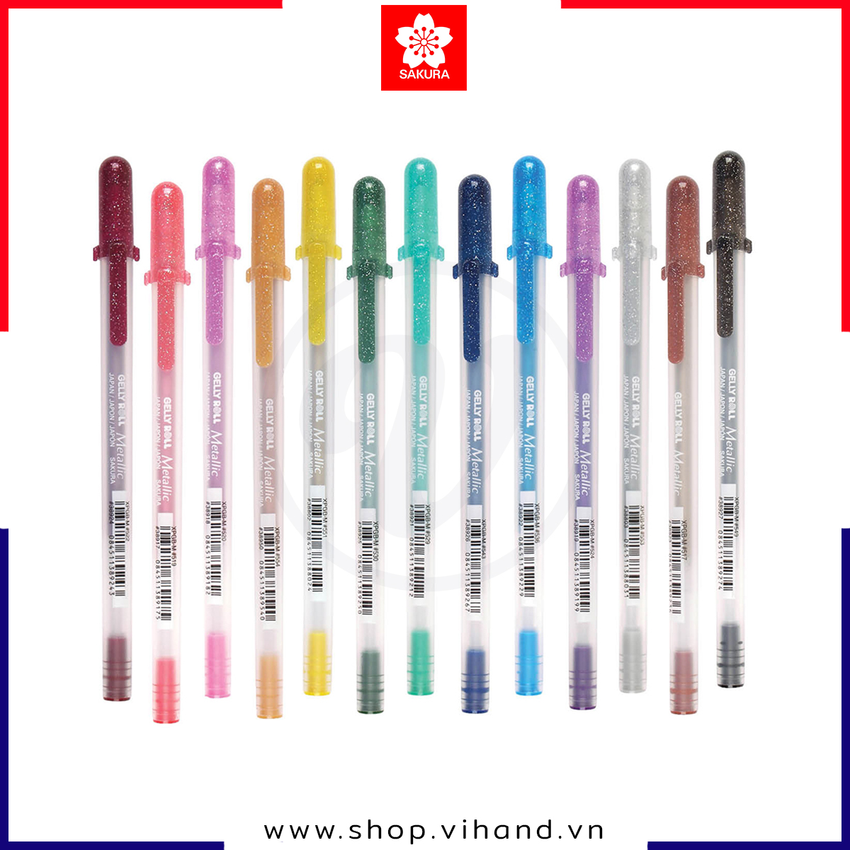 Bút bi Gel ánh kim viết thiệp Sakura Gelly Roll Metallic - Ngòi 0.4mm