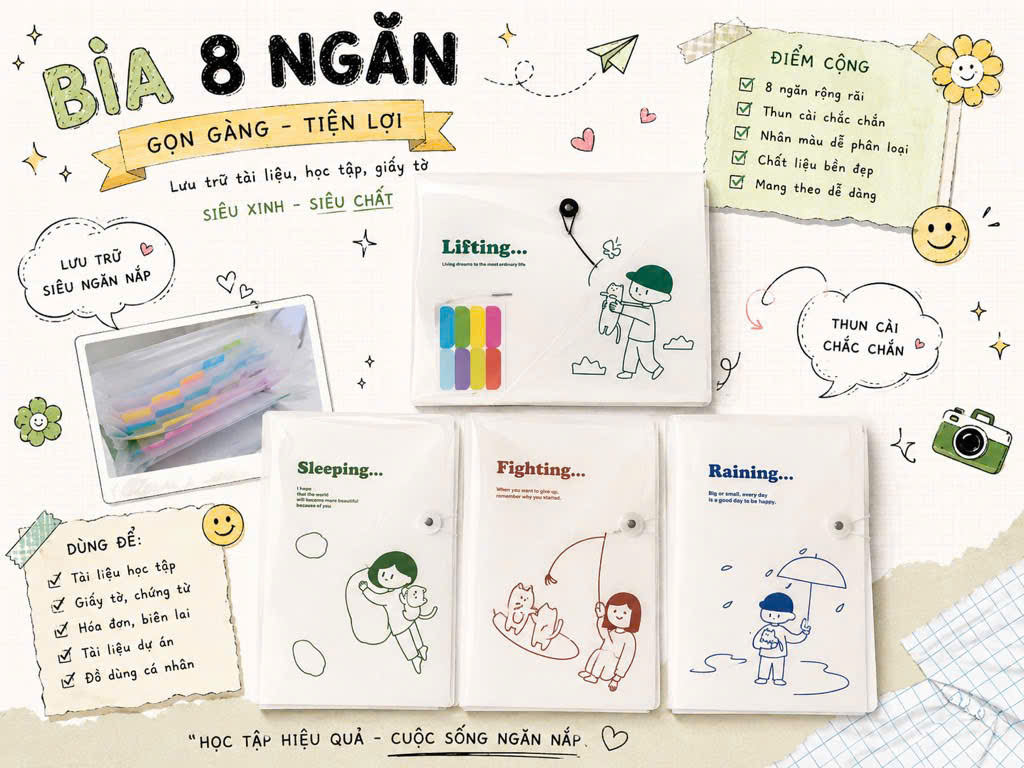 Bìa Đựng Tài Liệu – Giải Pháp Sắp Xếp Giấy Tờ Gọn Gàng Và Khoa Học 📁