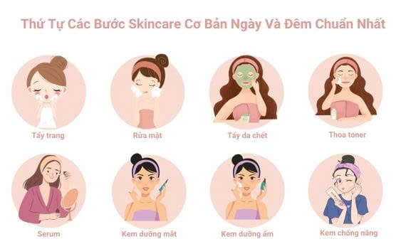 Những bước skincare buổi tối