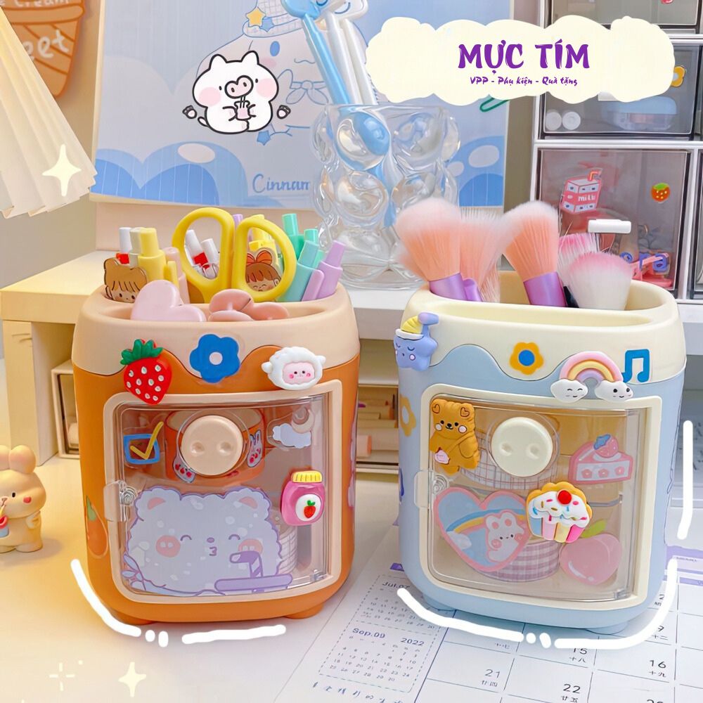 Thay Áo Cho Ống Cắm Bút: Góc Nhỏ Sáng Tạo Từ Sticker Và Charm