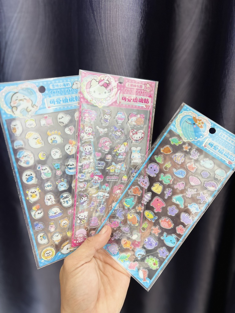 Set 10 Sticker Nổi Hoạt Hình