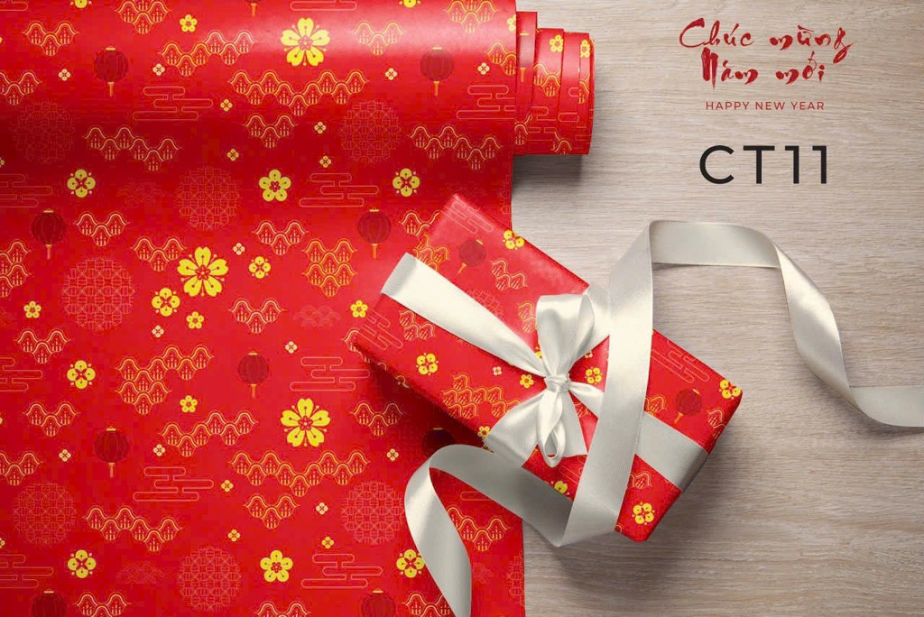 Set 10 Giấy Gói Qùa Tết