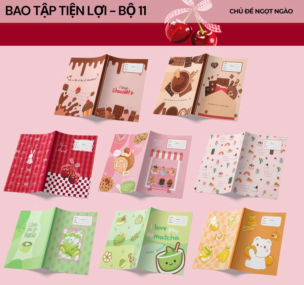 Xấp Bìa Bao Vở Đủ Mẫu