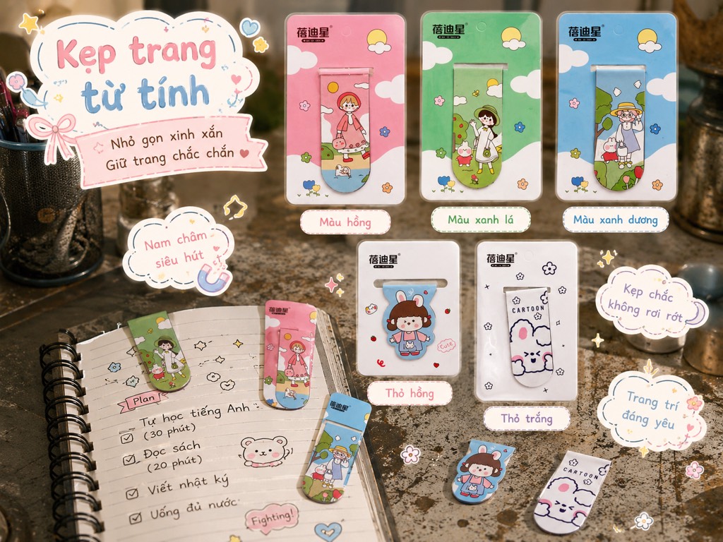 Set 10 Đánh Dấu Trang Từ Tính RC3083