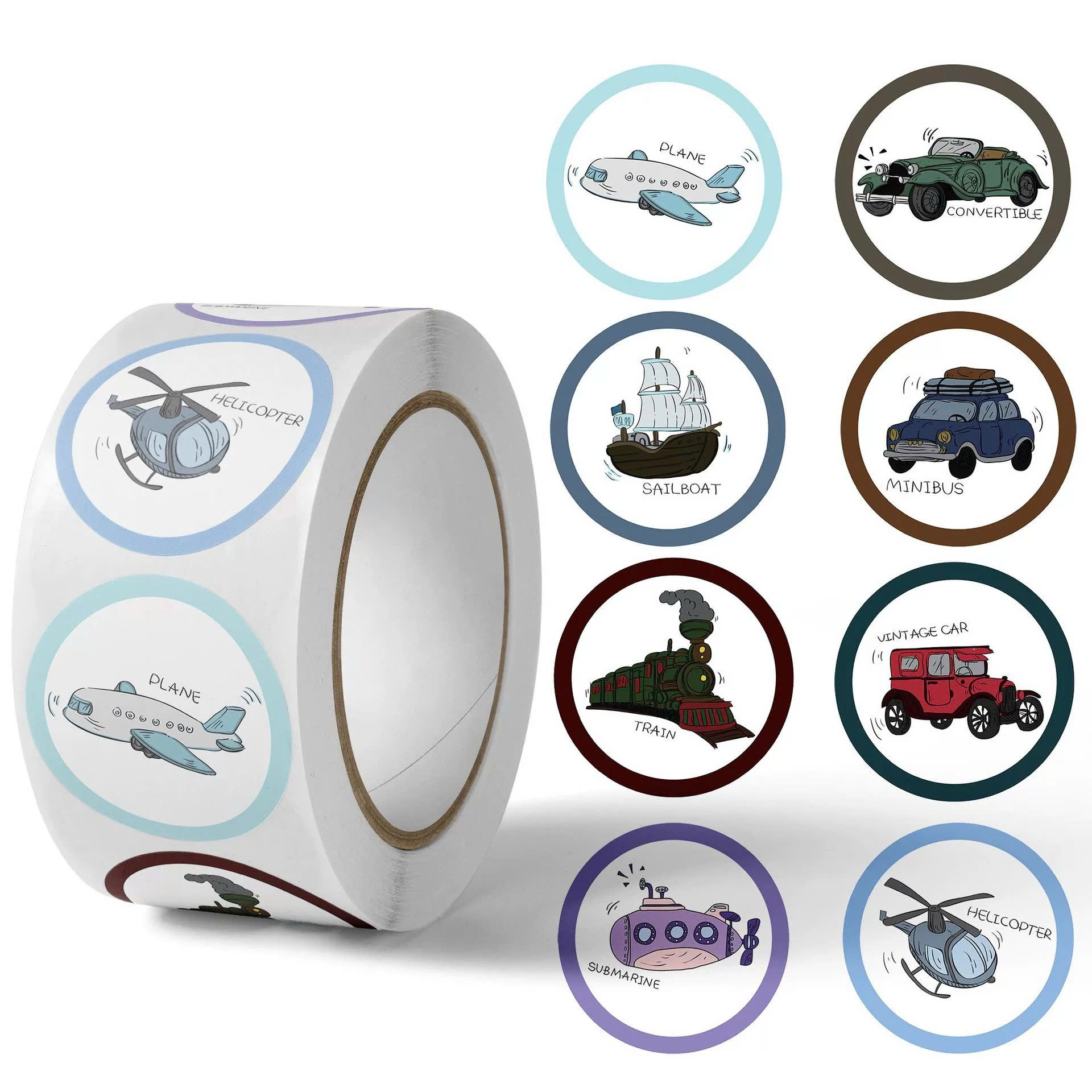 Cuộn 500 Sticker Hình Dán Xe Đẩy RCSTK469