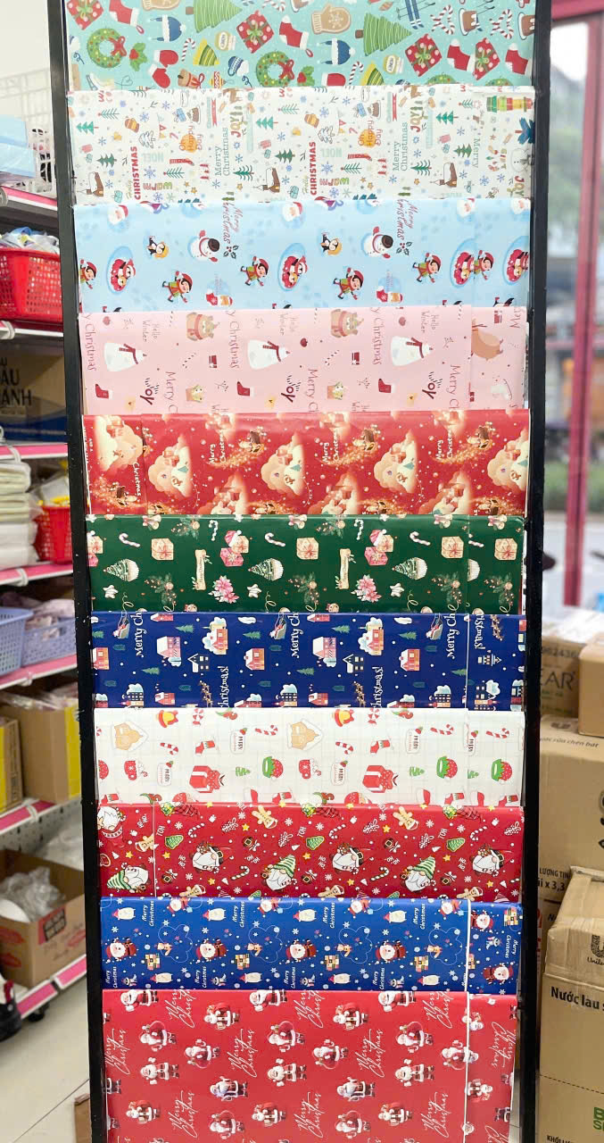 Set 10 Giấy Noel Lụa ND142
