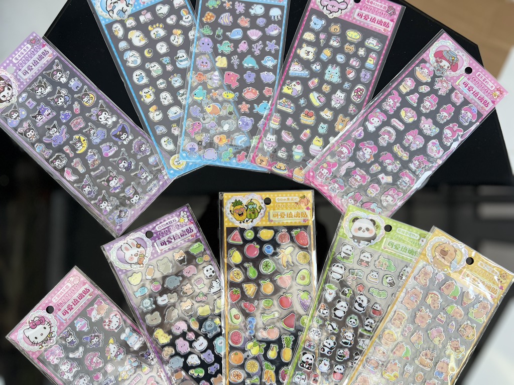 Set 10 Sticker Nổi Hoạt Hình