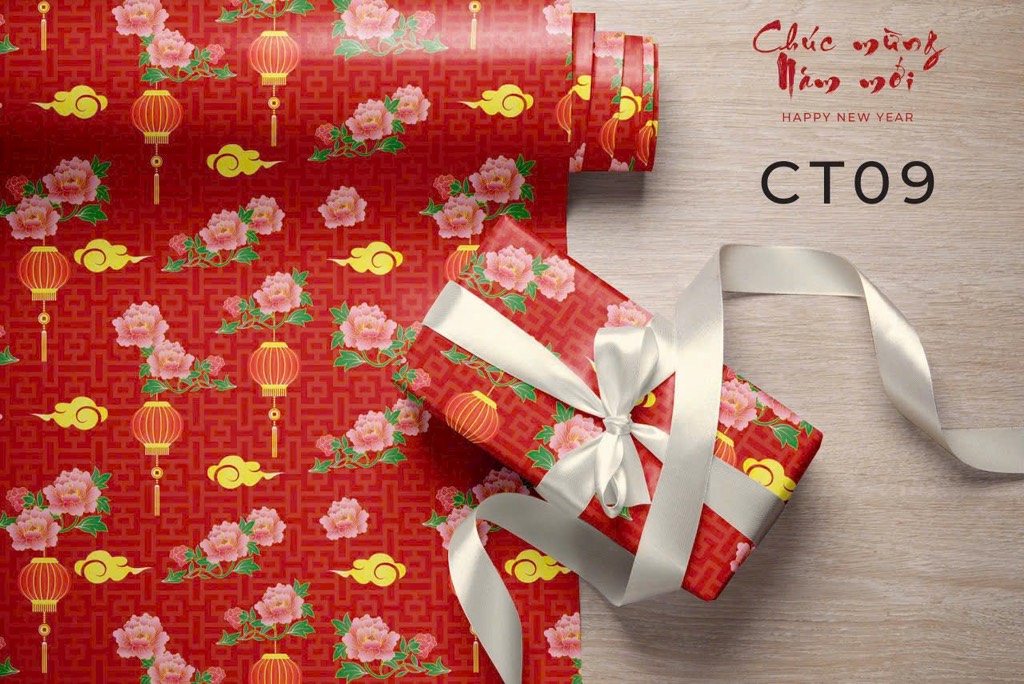 Set 10 Giấy Gói Qùa Tết