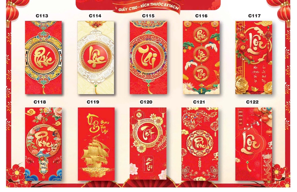 SET Bao Lì Xì Đủ Mẫu ( khoảng 100c)