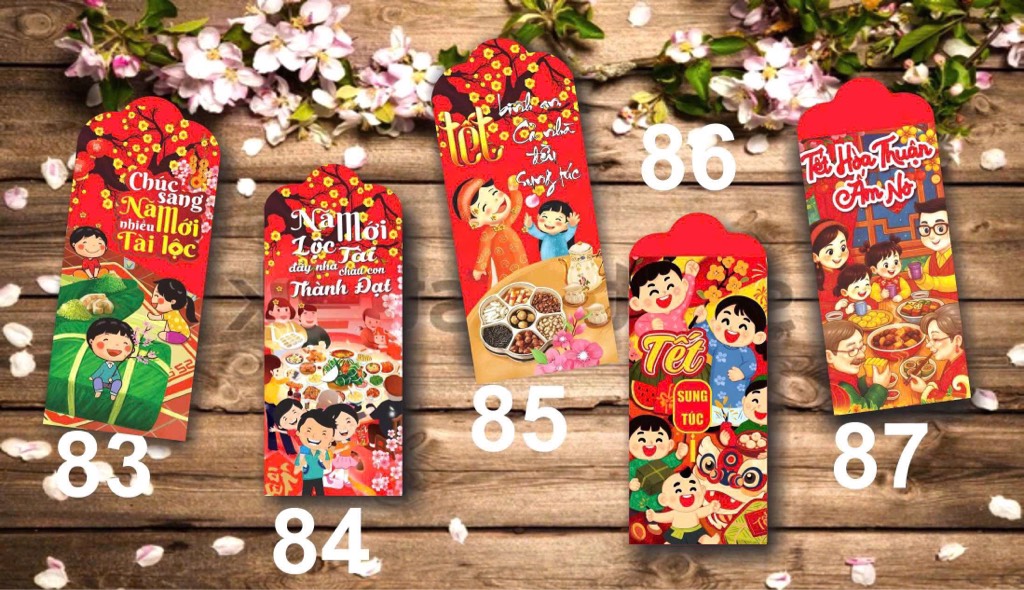 SET Bao Lì Xì Đủ Mẫu ( khoảng 100c)