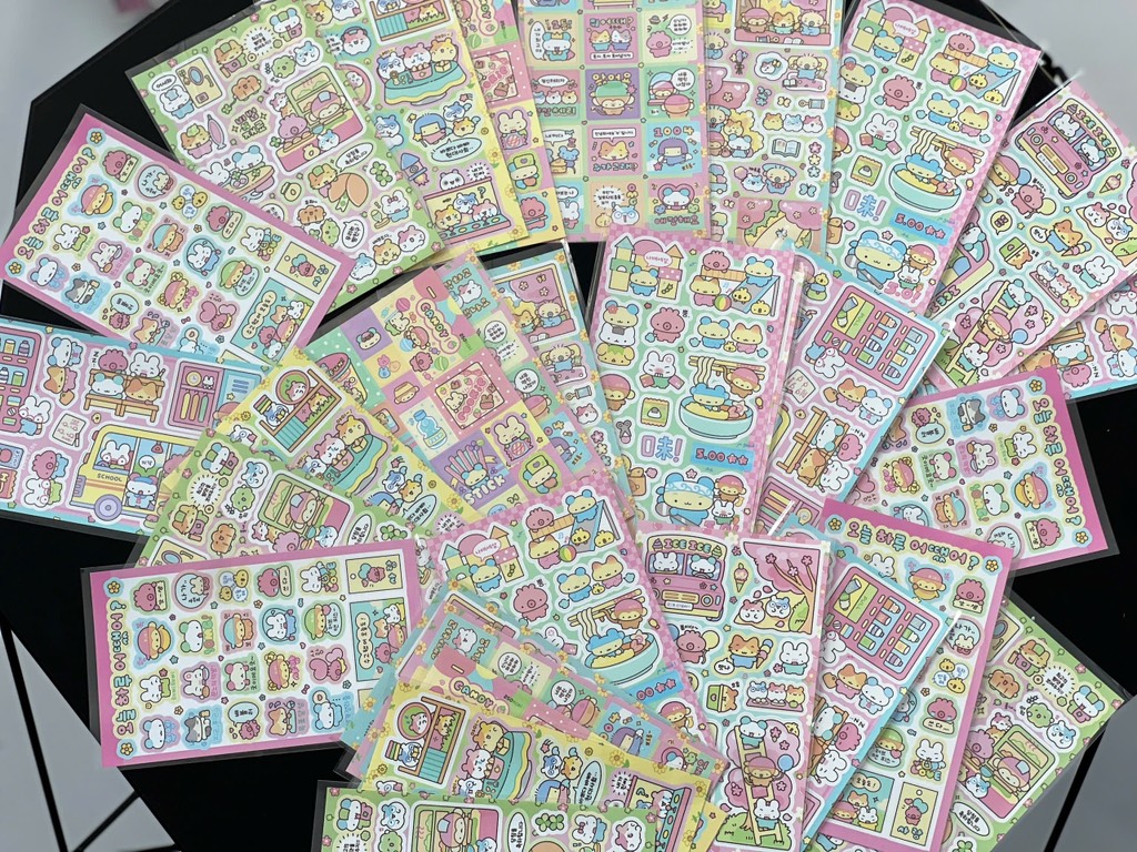 Set 10 Sticker Thú Cute RC3962