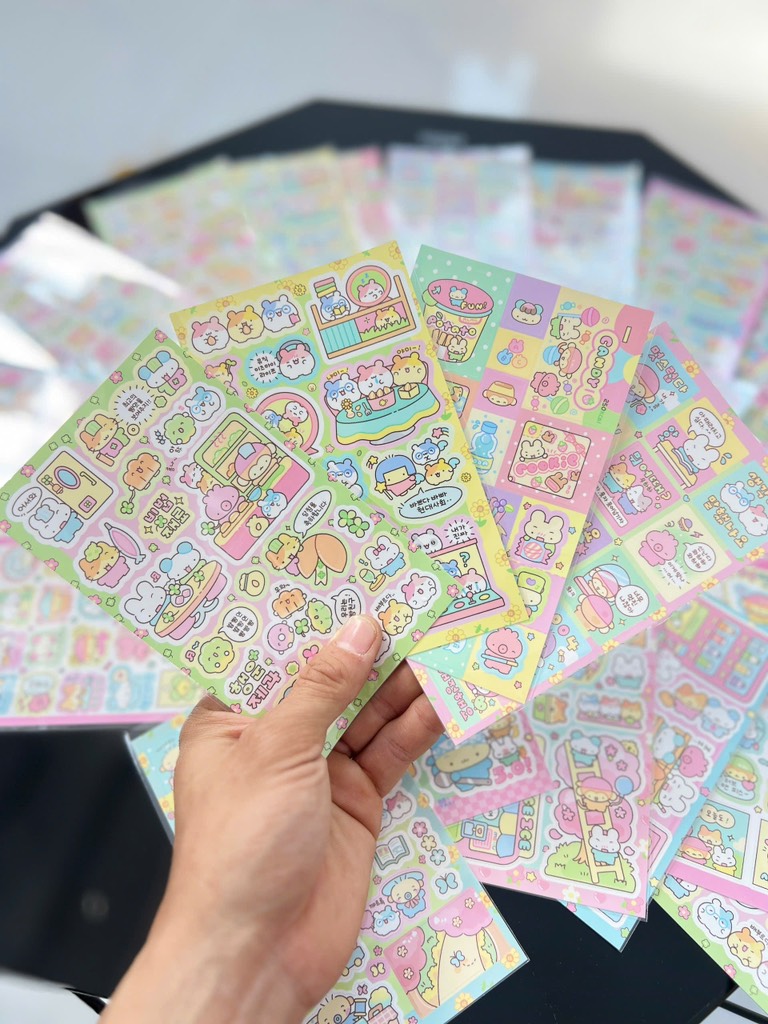 Set 10 Sticker Thú Cute RC3962