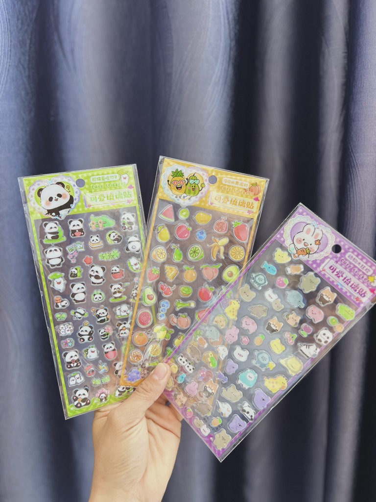 Set 10 Sticker Nổi Hoạt Hình