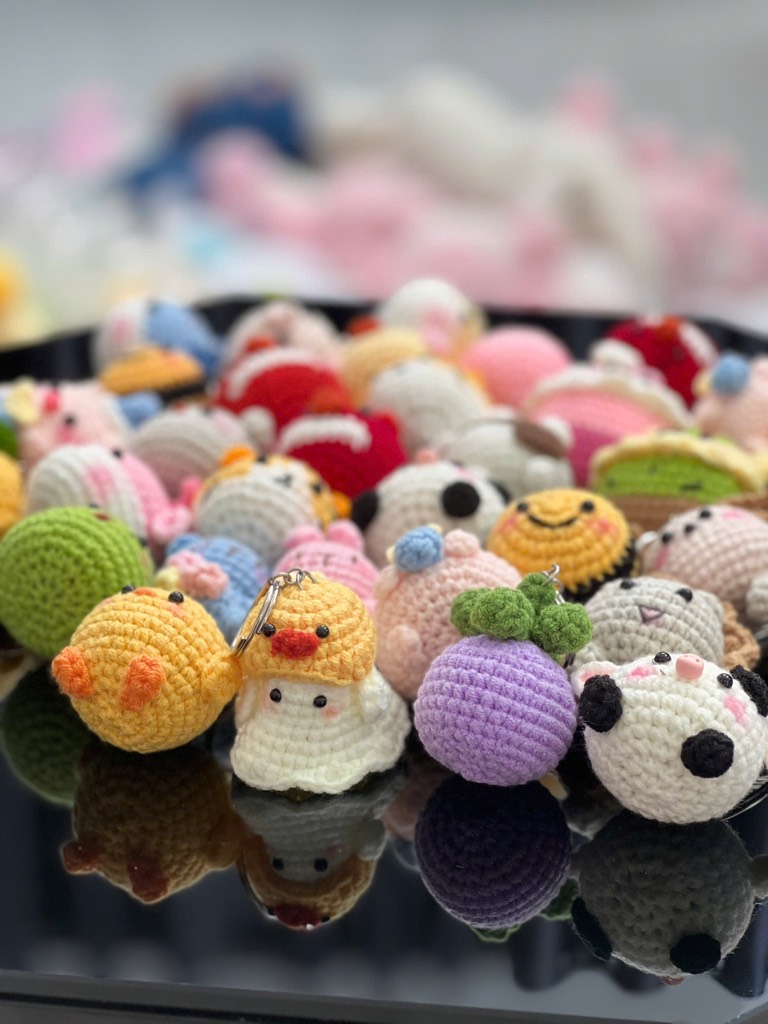 Móc Khóa Len Đan Hoạt Hình